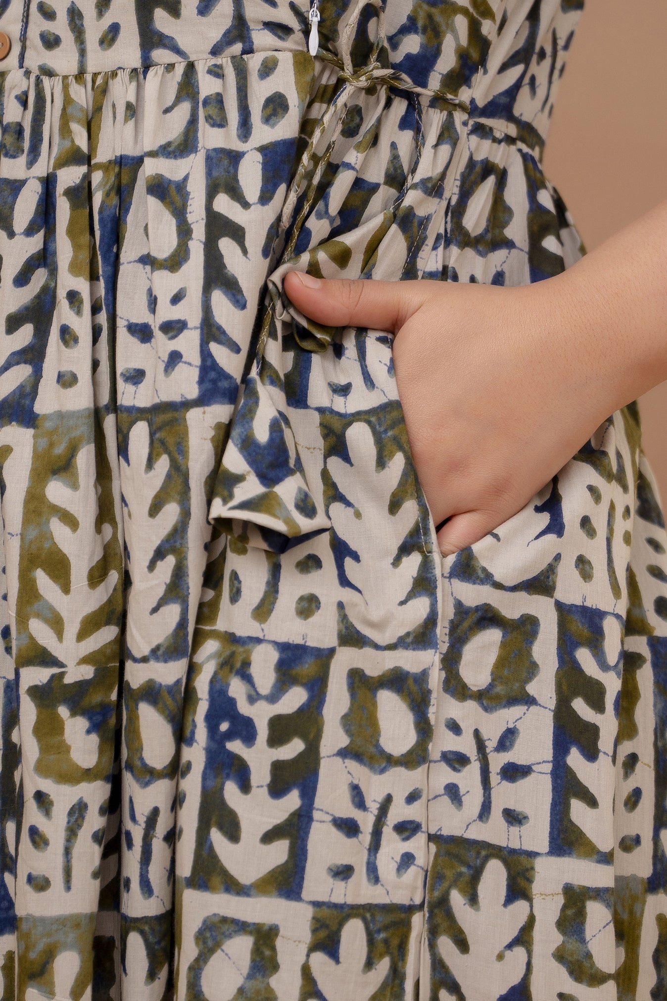 WOMOON Anarkali Multicolor Maternity Gown | Pure Cotton Feeding | Maternity Gown For Her