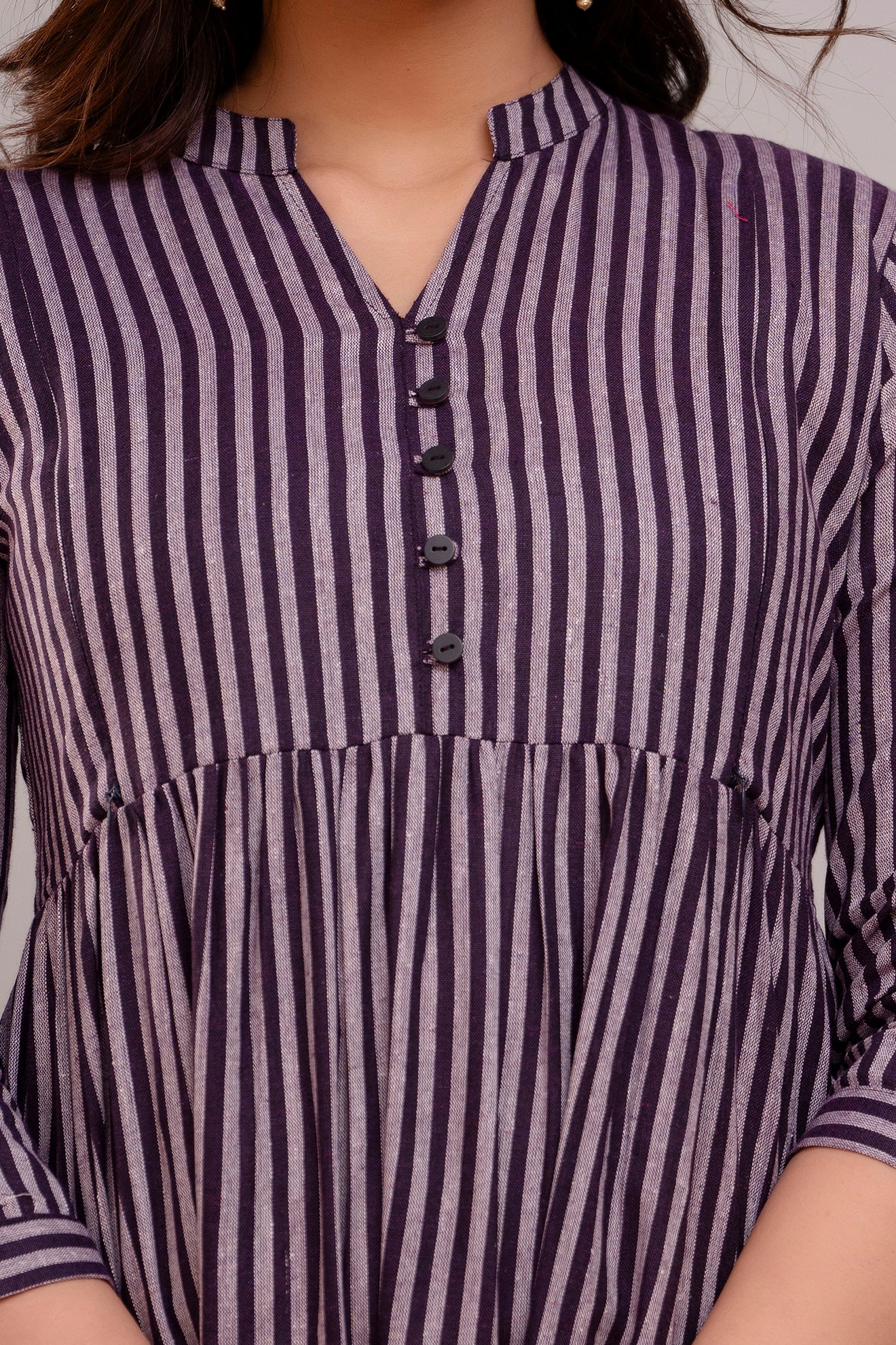 WOMOON Anarkali South Jamuni Cotton Printed Flared Maternity Dress